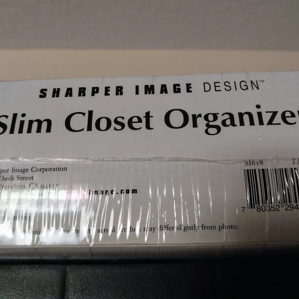 NIB SHARPER IMAGE SLIM CLOSET ORGANIZER